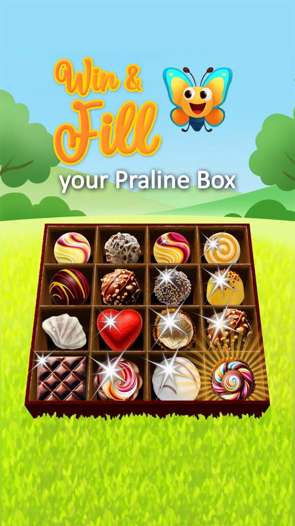 Praline Paradise screenshot: a later puzzle board